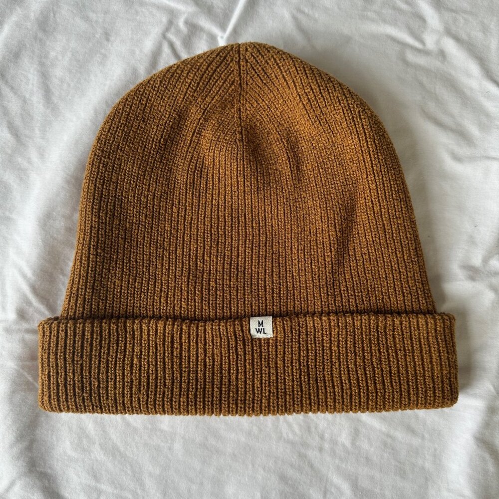 SOLD - Madewell Recycled Cotton Cuffed Beanie - Dried Cedar (Camel Brown)